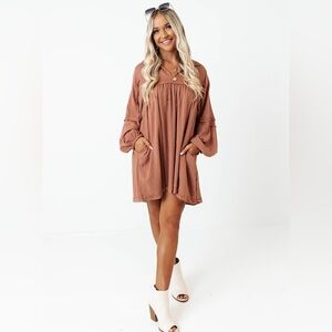 Meritt Rust Rose Long Sleeve Tunic